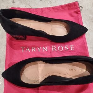 Taryn Rose New Black Suede Pumps
